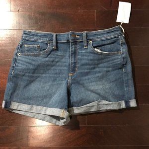 Universal Thread High Rise Denim Midi Shorts NWT